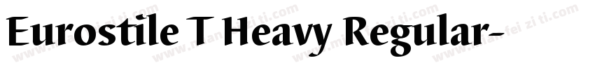 Eurostile T Heavy Regular字体转换
